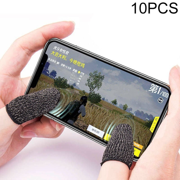 10 pezzi in nylon + fibra conduttiva antiscivolo a prova di sudore per telefono cellulare, touch screen, per pollice/indice 10 pezzi in nylon + fibra conduttiva antiscivolo a prova di sudore per telefono cellulare, touch screen, per pollice/indice